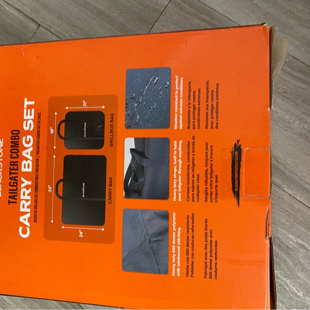 New Nib Blackstone Tailgater & Grill Box Carry Bag Set Heavy Duty Black Tool - Picture 4 of 6